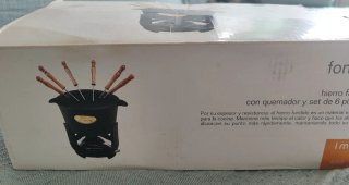 Olla Fondue Hierro Fundido con Quemador