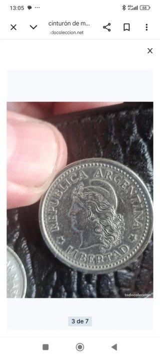 Cinturón de monedas argentino años 50