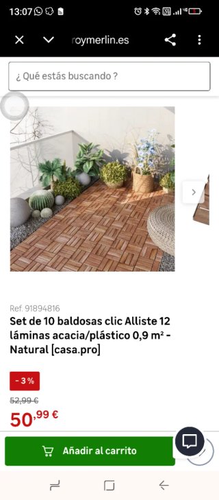 Set de 10 baldosas clic Alliste 12