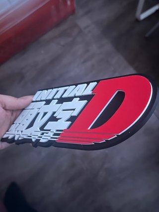 Placa Logo Initial D