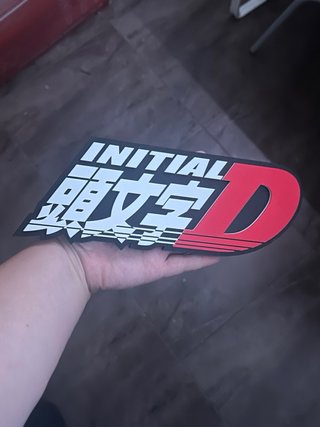 Placa Logo Initial D