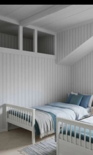 Cama de madera con colchon en blanco  90×190 nueva