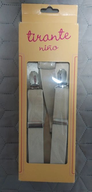 Tirantes para niño color beige
