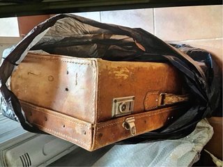 Maleta vintage cuero