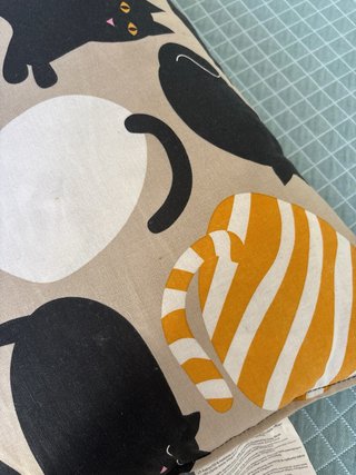 Cojín Gatos IKEA Beige/Negro