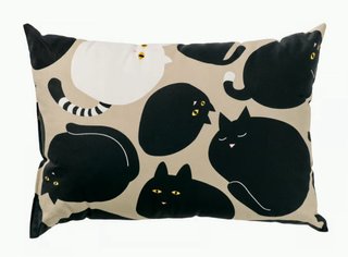 Cojín Gatos IKEA Beige/Negro