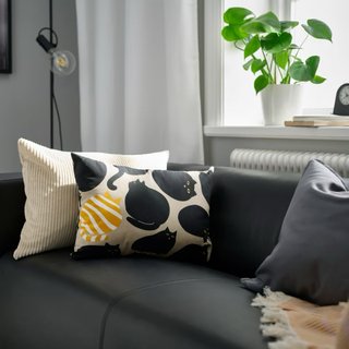 Cojín Gatos IKEA Beige/Negro