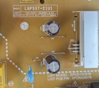 Placas LG TV, extraídas de TV con display roto