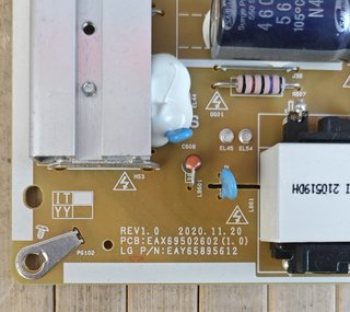 Placas LG TV, extraídas de TV con display roto