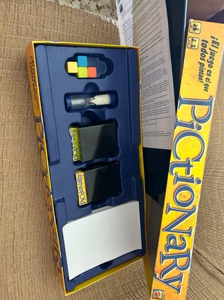 Lote de 4 juegos de mesa: Pictionary, Bloco, Monop