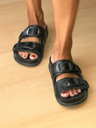 Sandalias Zara Doble Hebilla Negras