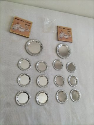Vajilla antigua plata plateado vintage plato pan