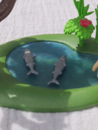 Lote 45. Playmobil Pescador en charca