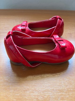 Scarpette rosse vernice bimba n. 21