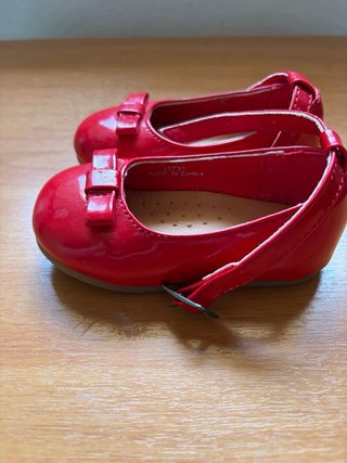 Scarpette rosse vernice bimba n. 21