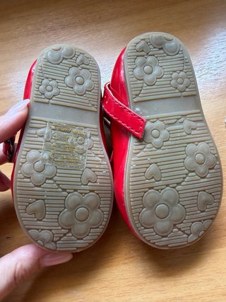 Scarpette rosse vernice bimba n. 21