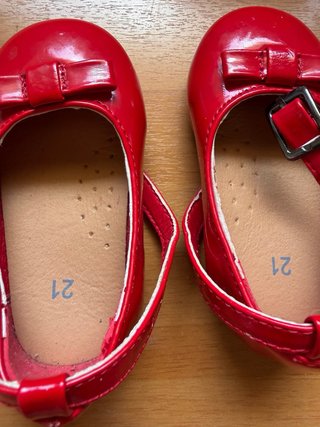 Scarpette rosse vernice bimba n. 21