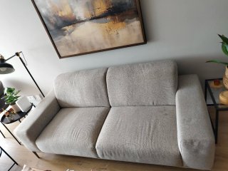 Sofá Maisons du Monde Tokyo 2/3 plazas gris claro