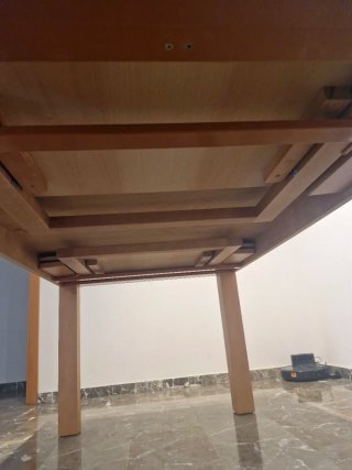 Mesa de comedor extensible de madera