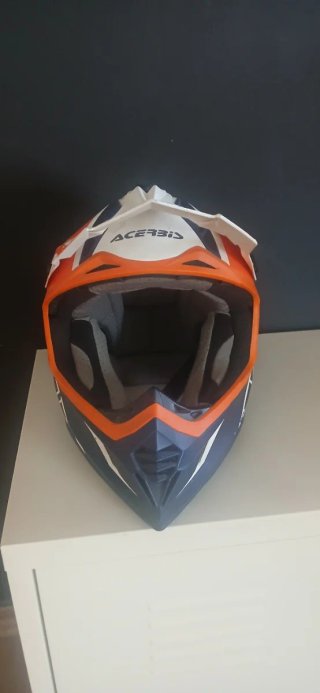 Casco Motocross Acerbis Naranja y Azul Talla s