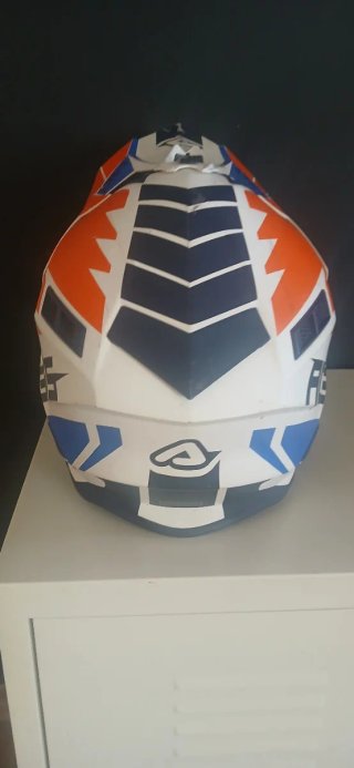 Casco Motocross Acerbis Naranja y Azul Talla s