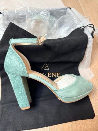 Sandalias Tacon Novia Talla 38 Just Ene