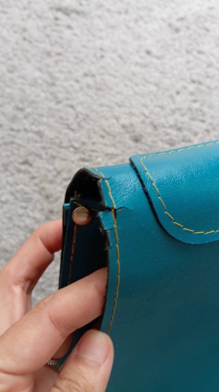 Cartera vintage infantil azul. Bolso vintage.