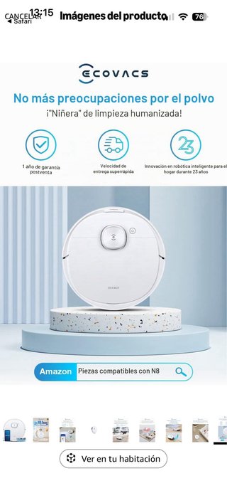 ECOVACS DEEBOT N8 - Robot Aspirador y Fregasuelos
