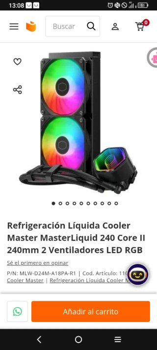 Refrigeración Líquida Cooler Master 240 ASUS ROG