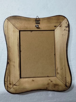 Cuadro Madera Botánico Azul