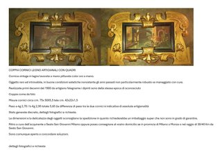 Coppia Cornici Legno Artigianali Con Quadri