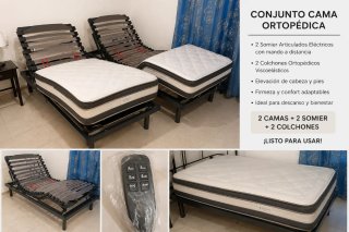 Conjunto Cama Ortopédica Eléctrica