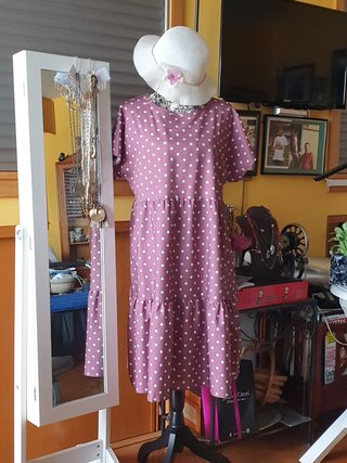 Vestido lunares curvis nuevo talla única