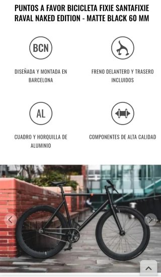 Bicicleta Fixie Santafixie Raval Naked Edition