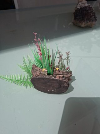 Decoración acuario plantas artificiales
