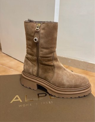 Botas Alpe ante beige/marrón