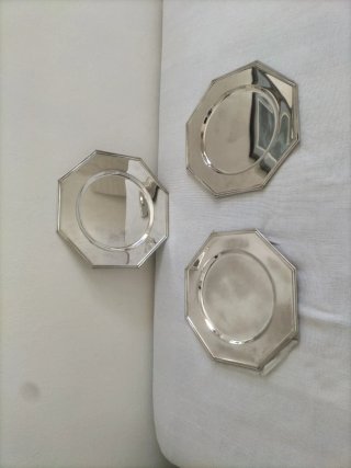 Vajilla antigua plata plateado vintage bajoplato