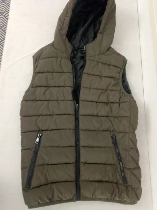 Chaleco acolchado hombre verde M