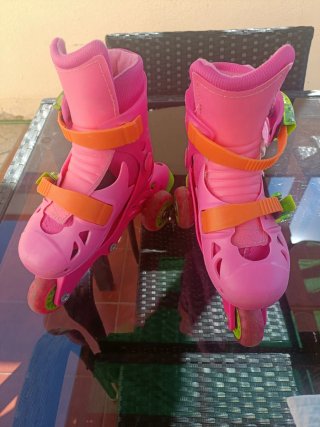 Patines Infantiles 3 Ruedas Rosas