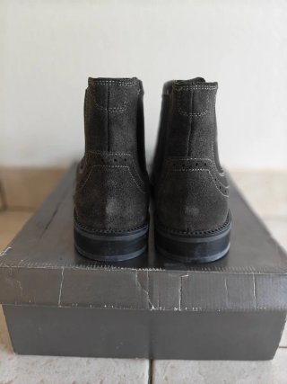Stivali in camoscio grigio uomo Made in Italy
