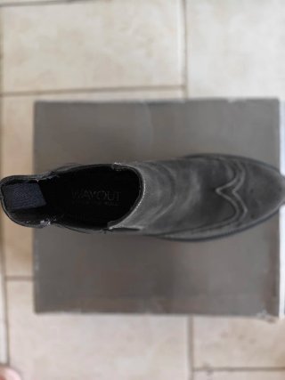 Stivali in camoscio grigio uomo Made in Italy