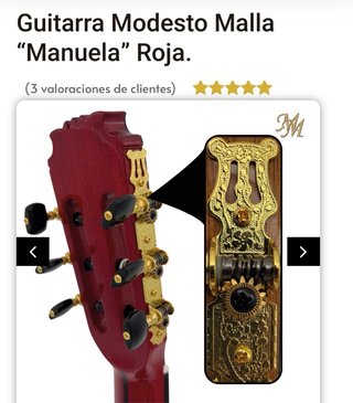Guitarra Modesto Malla Manuela Roja