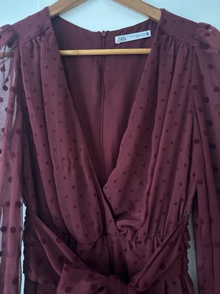 Vestido Zara plumeti XS/34