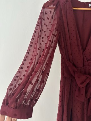 Vestido Zara plumeti XS/34