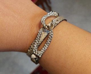 Girocollo donna con strass oro arancio