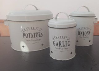 Botes Vintage Patatas, Cebollas y Ajos