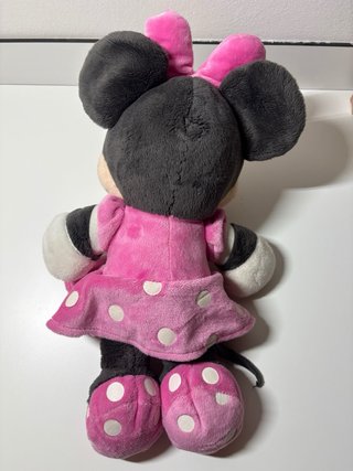 Peluche Minnie Mouse Disney rosa con topos