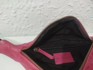 Riñonera Piel Rosa Pell Selecta Barcelona