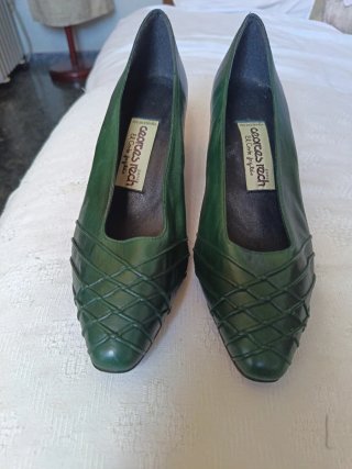 Zapatos verdes piel Georges Rech talla 35