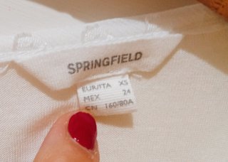 Blusa Springfield blanca talla XS